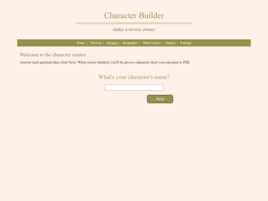 stewpot/characterbuilder screenshot