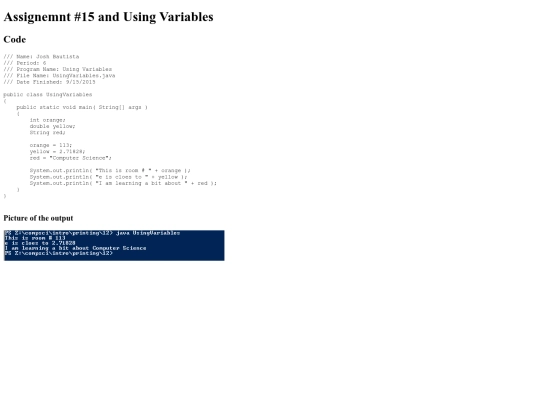 Intro/Printing/12/UsingVariables screenshot