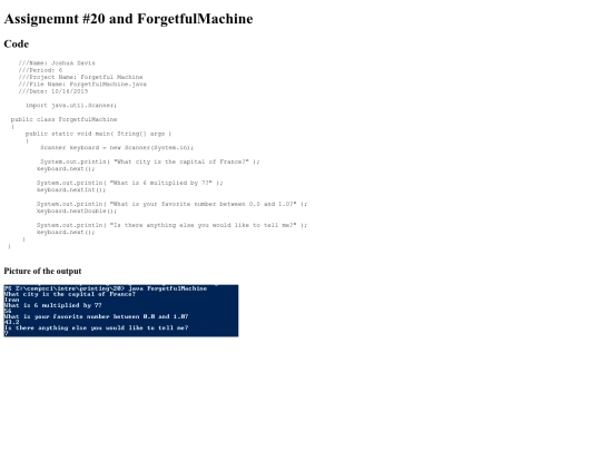 Intro/Printing/20/ForgetfulMachine screenshot