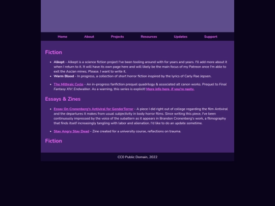 projects screenshot