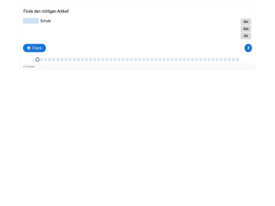 Deutsch/D_Vokabeln/SCHULE/Schule (der die das üben 1) screenshot
