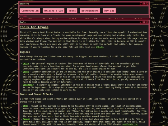 tools screenshot