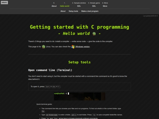 c/setup_linux screenshot