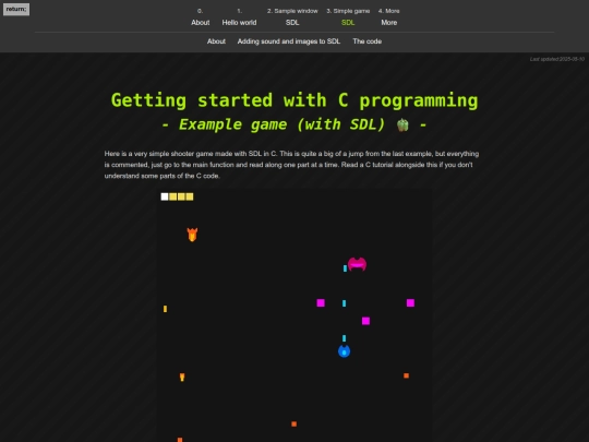 c/simplegame_sdl_linux screenshot