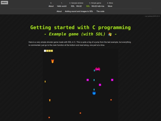 c/simplegame_sdl_win screenshot