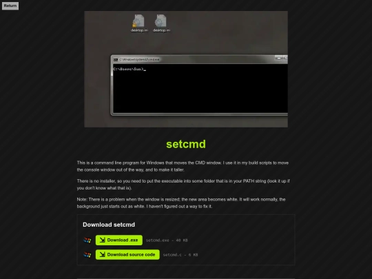 librariesandtools/setcmd screenshot