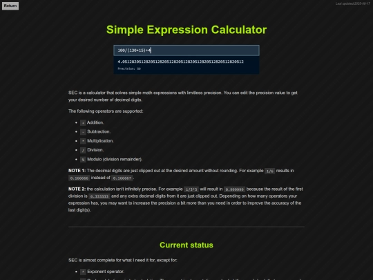 simpleexpressioncalculator screenshot