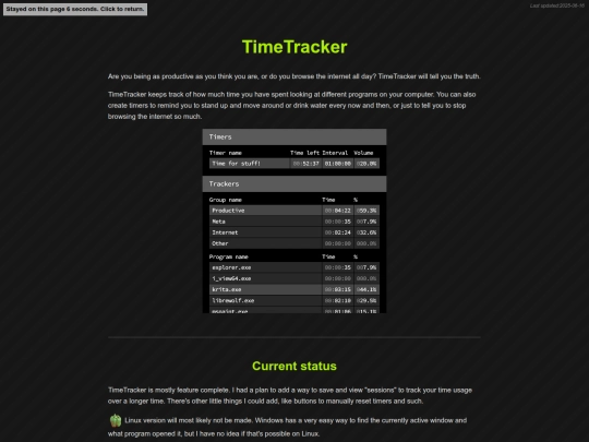 timetracker screenshot