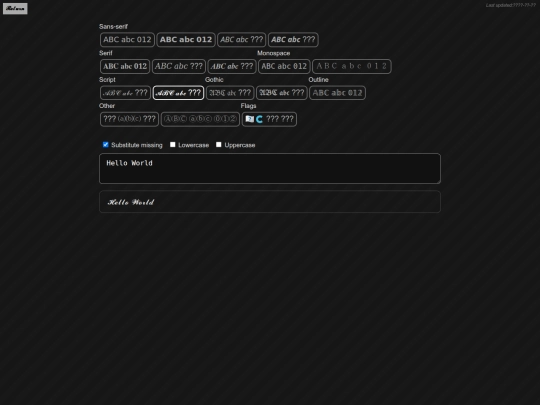 unicodefonts screenshot