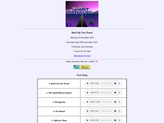 albums/realfast/info screenshot