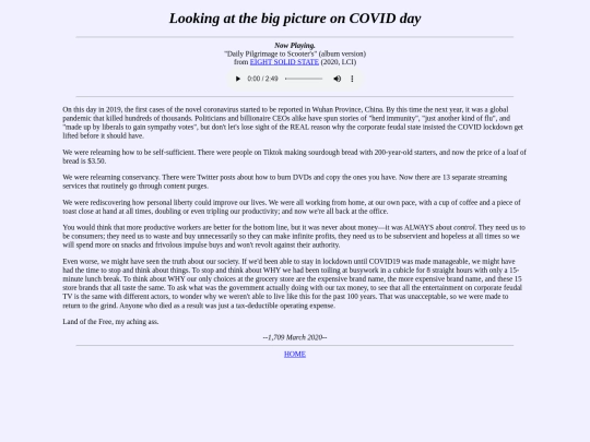covidday screenshot