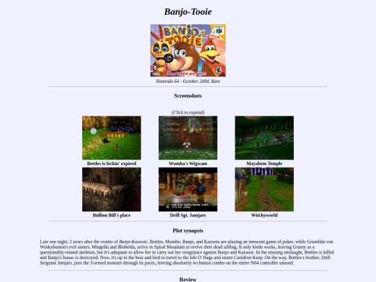 shrines/gamelog/banjo2e screenshot