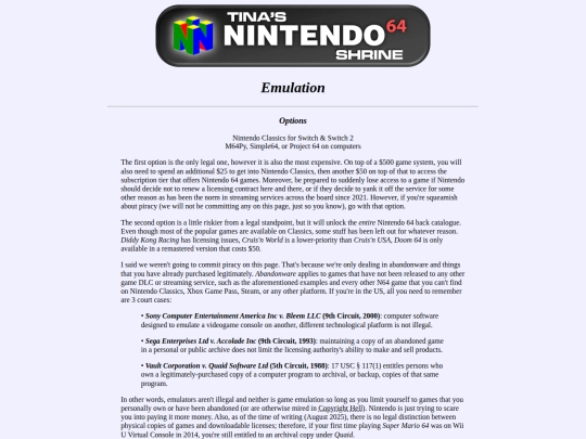 shrines/n64/fairlight screenshot