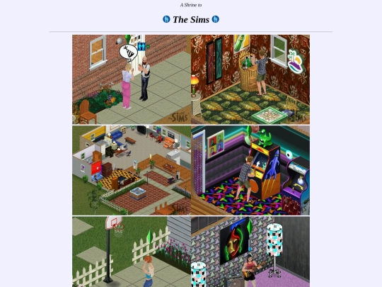 shrines/simsclassic/page screenshot