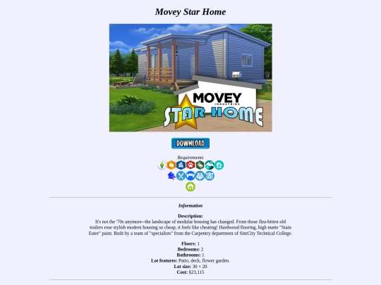 thesims/movey2/info screenshot