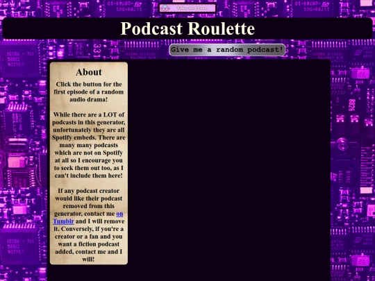 podcastroulette screenshot
