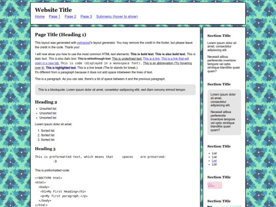 index screenshot