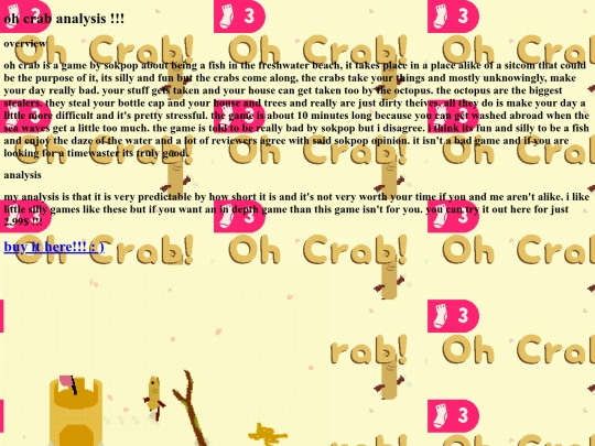ohcrabanalysis screenshot