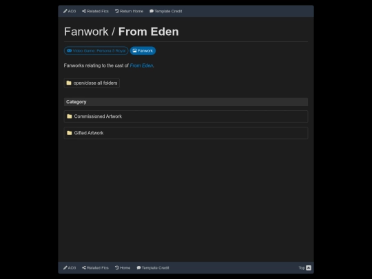 from-eden/fanwork screenshot