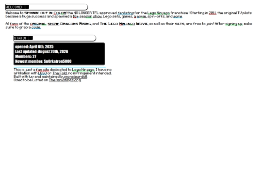 ninjagofanlisting screenshot