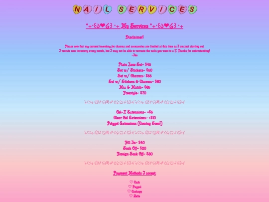 services screenshot