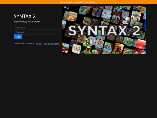 login screenshot