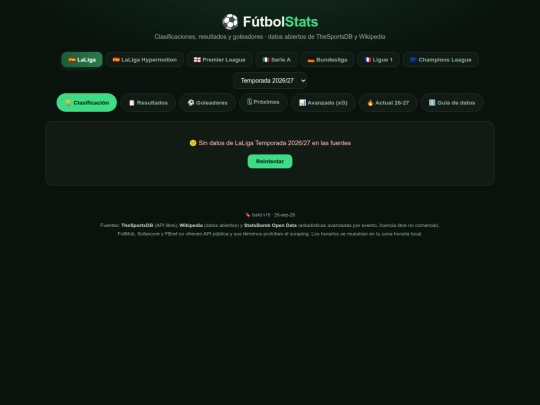 futbolstats screenshot