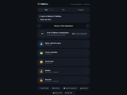 habitos screenshot