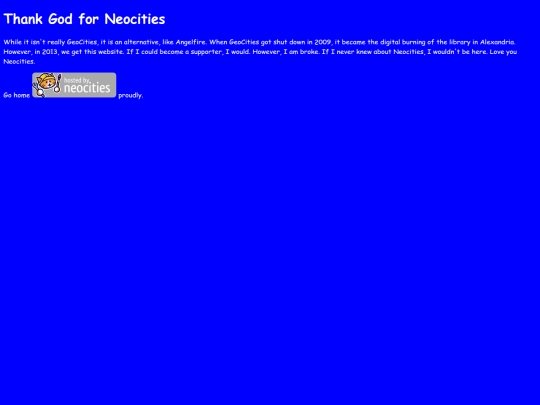 thankgodforneocities screenshot
