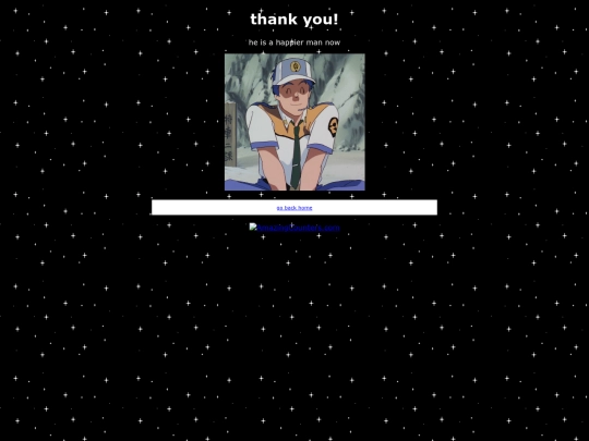 thankyou screenshot