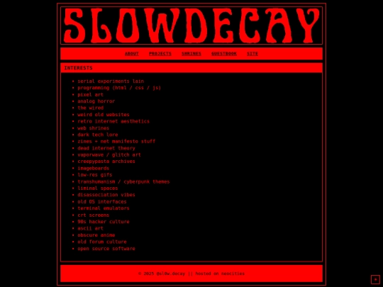 interests screenshot
