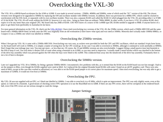 overclock/vxl30 screenshot