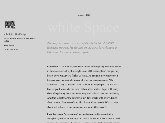 essays/whitespace screenshot
