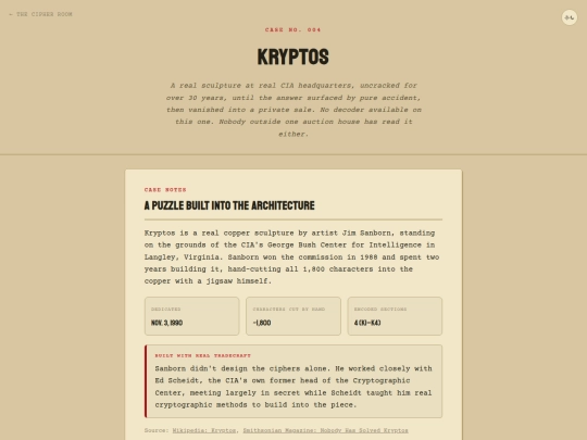 cipher-room/kryptos screenshot