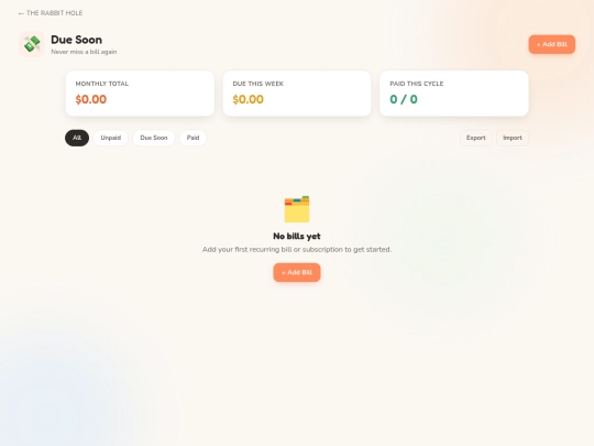 due-soon screenshot