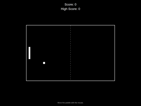 Pong screenshot