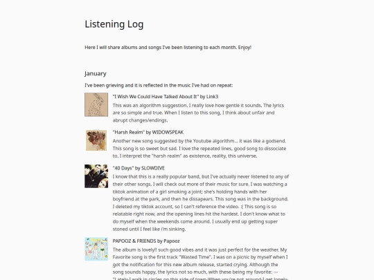 MusicBlog/Llog screenshot