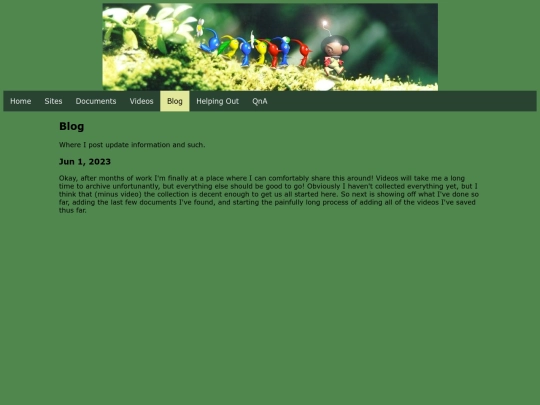 Blog screenshot