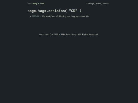 tags/cd screenshot