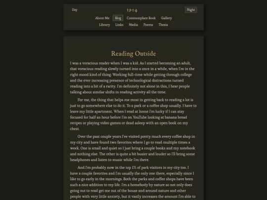 blog/reading-outside screenshot