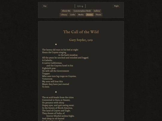 poems/call-of-the-wild screenshot