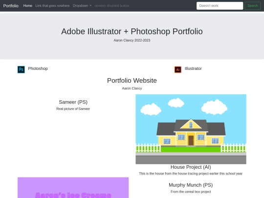Portfolio dream weaver screenshot