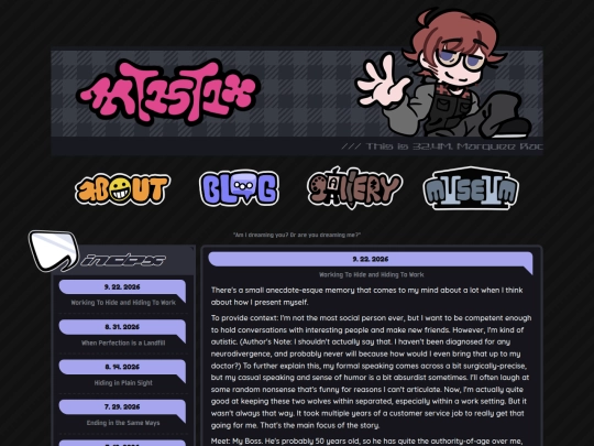 pages/blog/ramblings screenshot