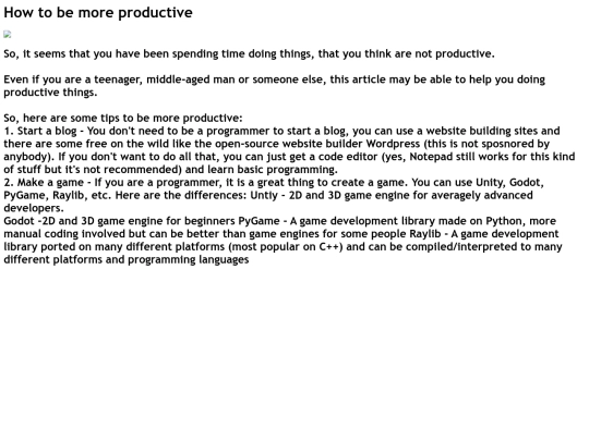 articles/productivity screenshot