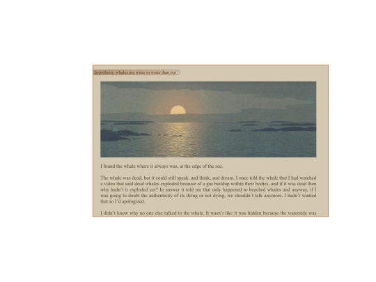 my_writing/whalesarewiserinwaterthanout screenshot