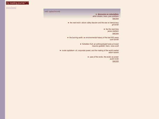 readingjournal screenshot