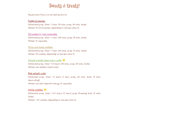 recipes/sweetpage screenshot