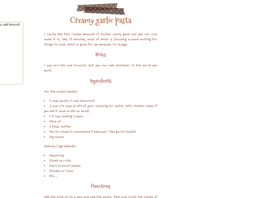 recipes/unsweets/creamygarlicpasta screenshot