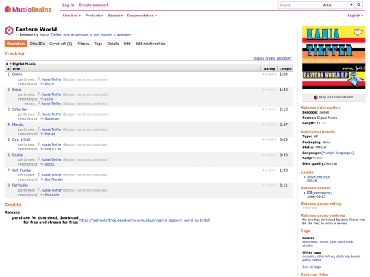 musicbrainz screenshot