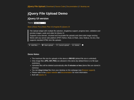 js/blueimp-file-upload/jquery-ui screenshot